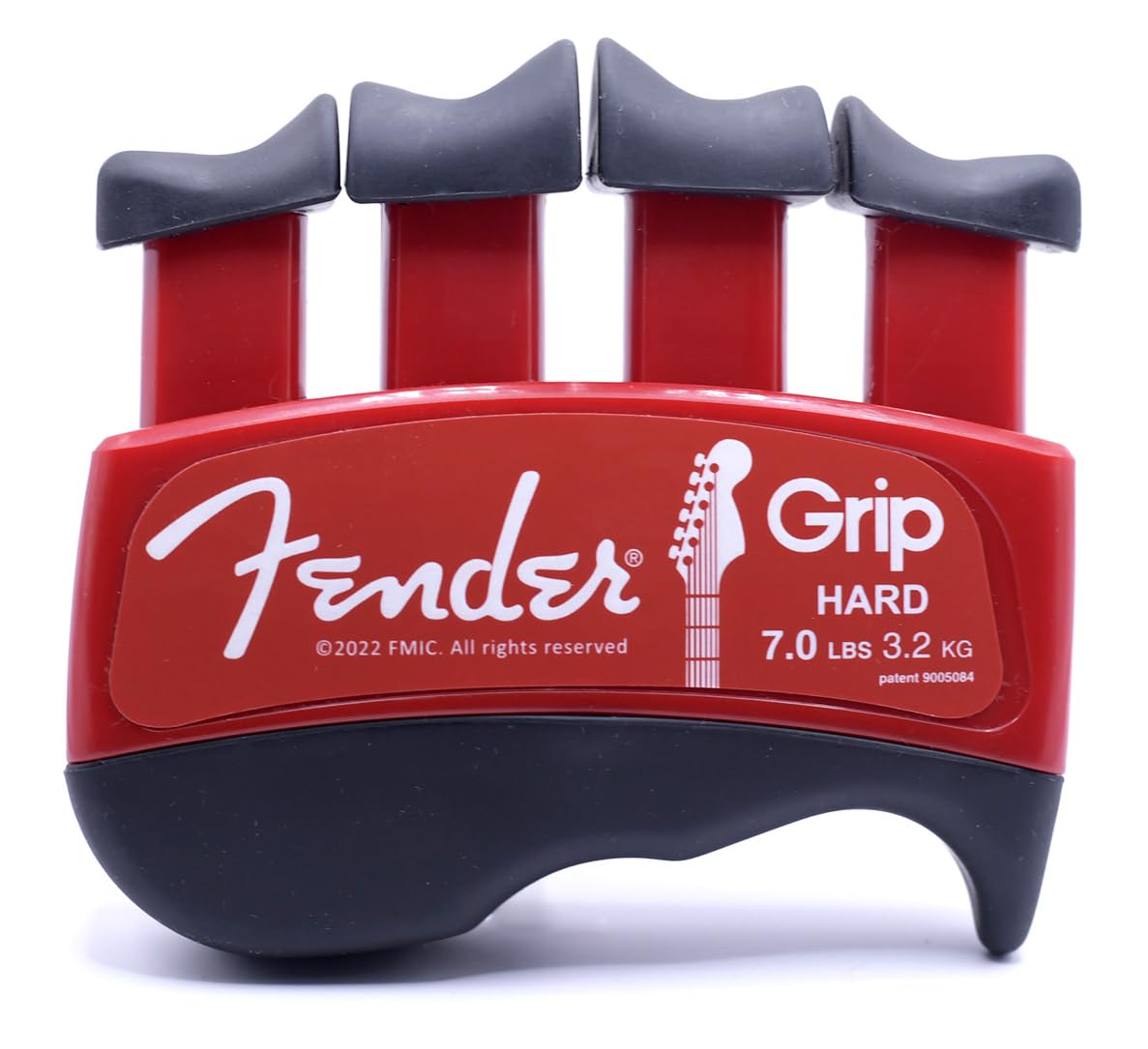 Fender GRIP Hand and Finger Exerciser (Hard - 7lbs / 3.2kg) – Best Ergonomic Finger Strengthener to improve play on all stringed instruments (Guitar, Bass, Violin, etc.)