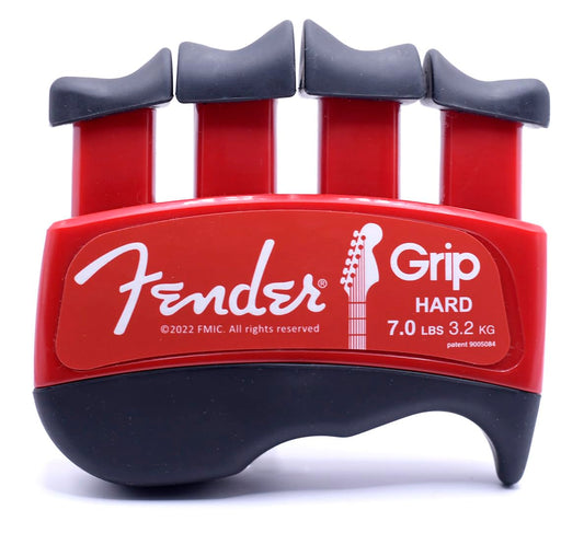 Fender GRIP Hand and Finger Exerciser (Hard - 7lbs / 3.2kg) – Best Ergonomic Finger Strengthener to improve play on all stringed instruments (Guitar, Bass, Violin, etc.)