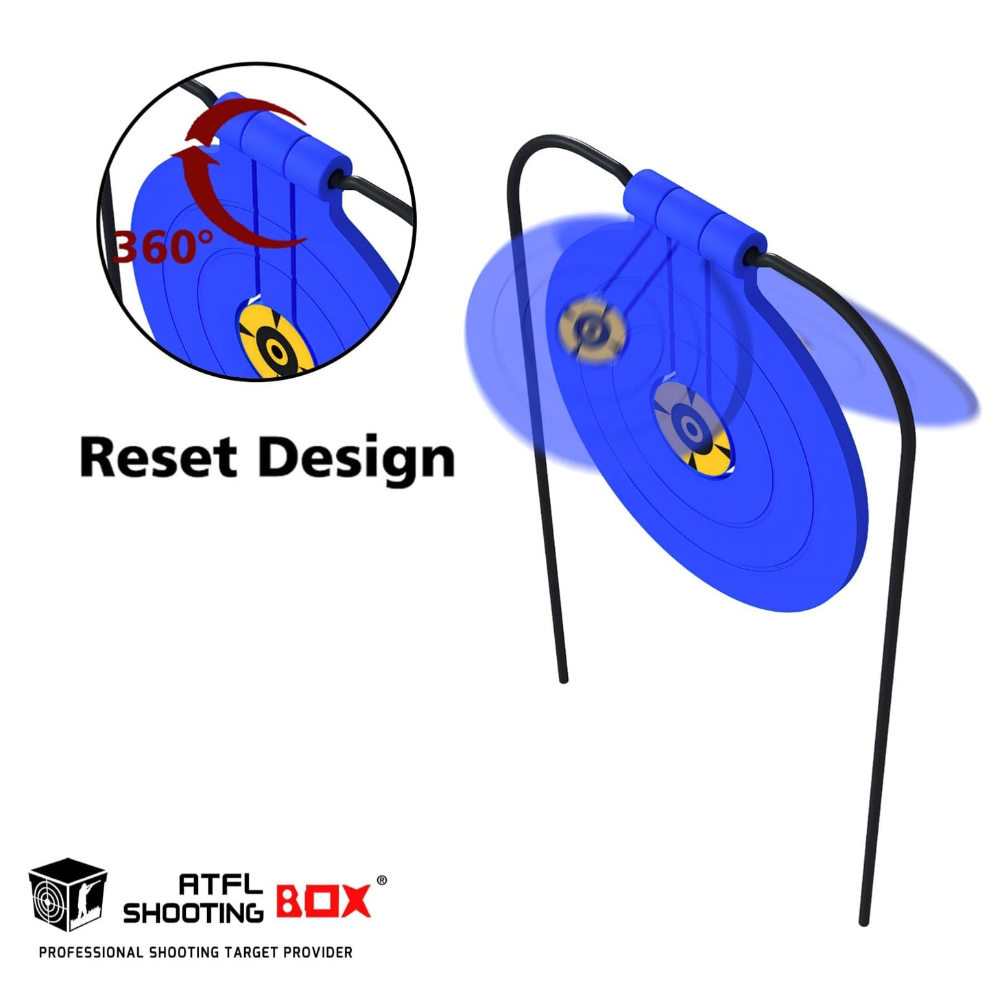 Atflbox Two in One Self-Healing Resetting Target and Double Reaction Self-Healing Resetting Target (Blue)