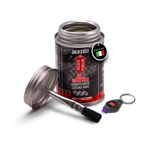 Errecom 1000 Miglia BKR 3103-4 fl oz (120 mL) Can, All Weather Lube Bike Chain, for All Weather Conditions, Brush Included