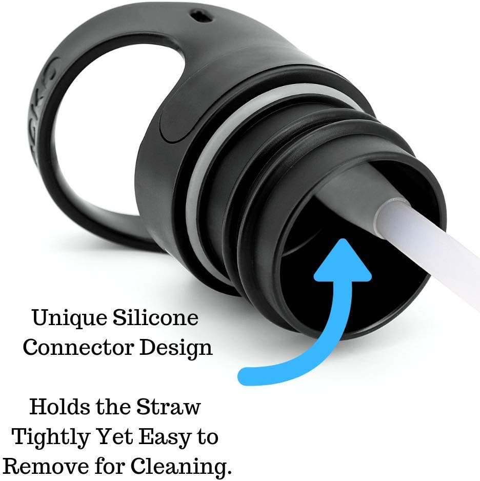 Straw Lid for Hydro Flask Standard Mouth - Multi-Compatible with Simple Modern Ascent Lid for 1.91" Mouth 18 oz, 21 oz, 24 oz Insulated Water Bottle Flip Top