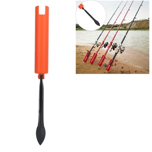 Universal Fishing Pole Rod Holder Ground, Stainless Steel Support Stand Spike Detachable Surf Casting Spincast Rod Racks