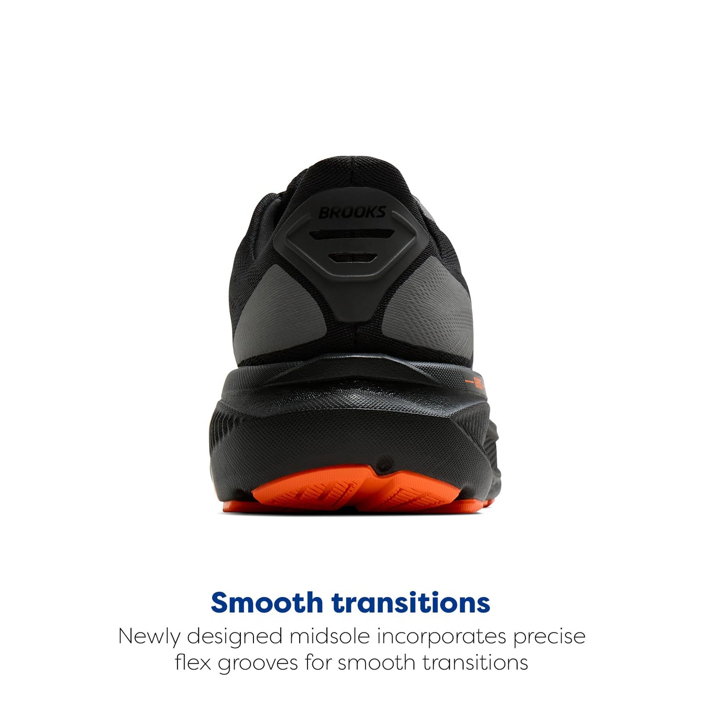 Brooks Women’s Ghost 17 Neutral Running Shoe - Black/Orange - 10.5 Medium