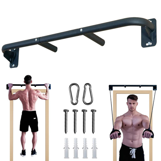 Fitarc Heavy Duty Wall Mount Pull Up Bar, Joist Mount Chin Up Bar for Doorway, Steel Construction, Home Gym Equipment, Fits 32”-36” Wall Studs