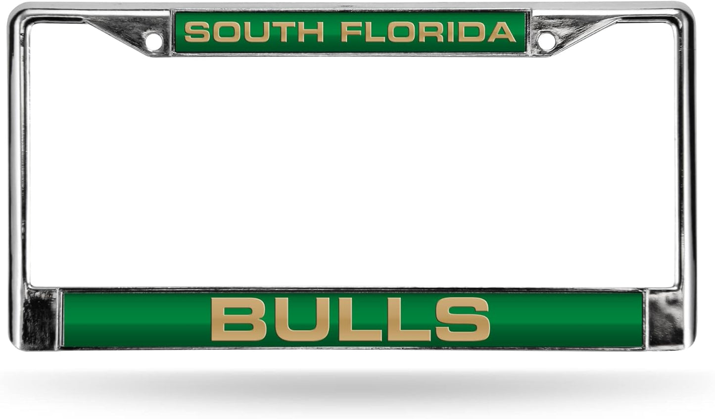 Rico Industries NCAA Unisex-Adult Laser Cut Inlaid Standard Chrome License Plate Frame