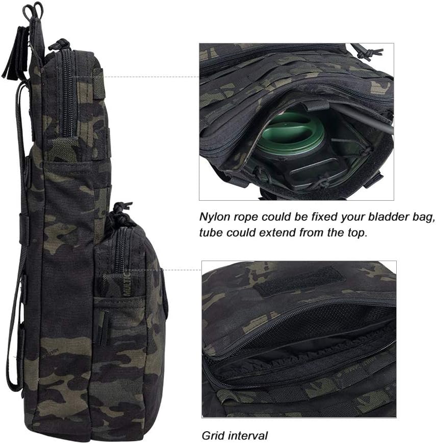 EXCELLENT ELITE SPANKER Tactical MOLLE Hydration Pack for 3L Hydration Water Bladder Molle Vest Accessory