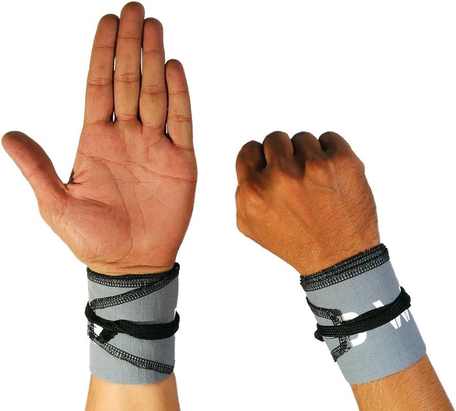 Wrist Wraps for Powerlifting, Strength Training, Bodybuilding, Cross Training, Olympic Weightlifting, Yoga Support - One Size Fits All