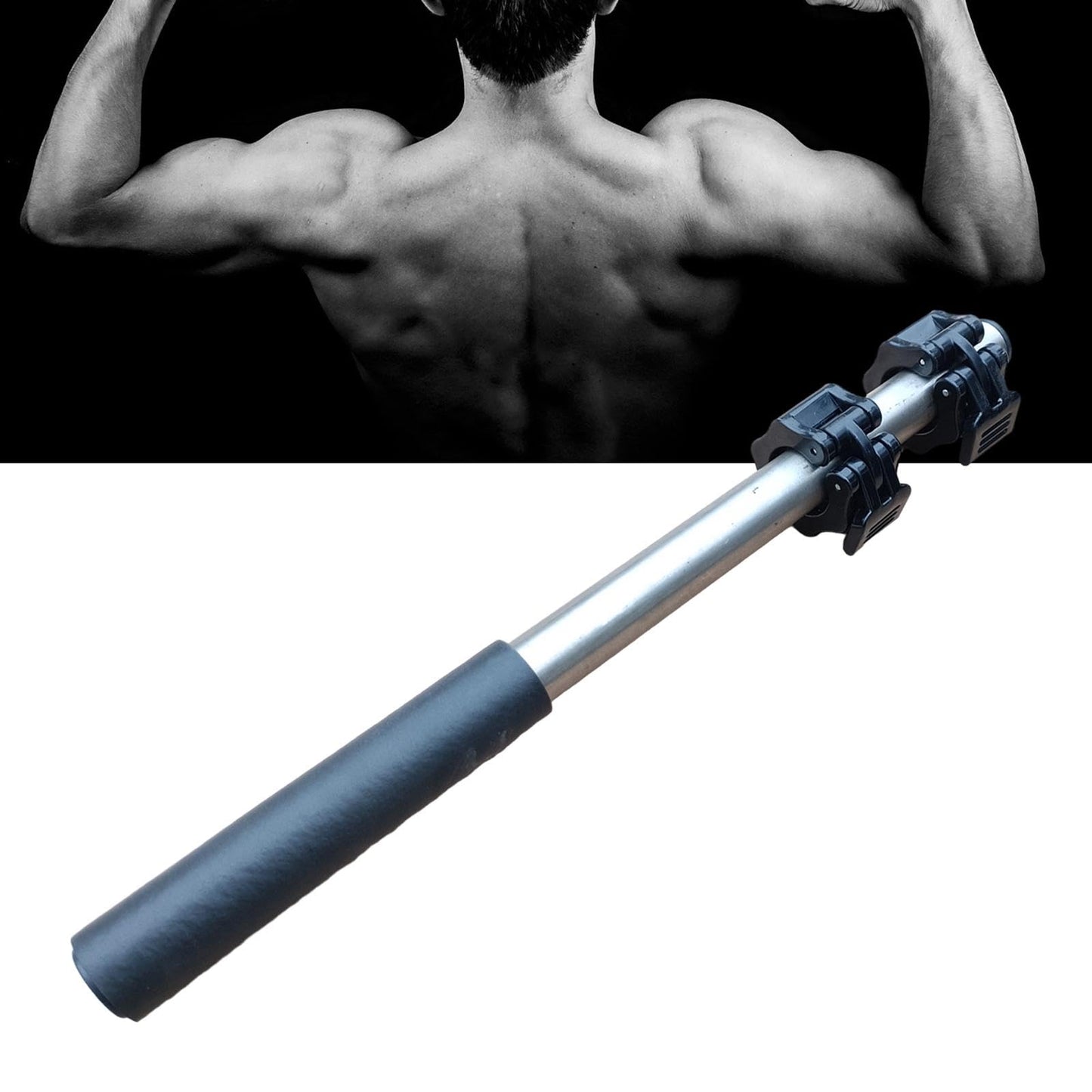 Fancyes Dumbbell Bar Handle with Lock, Adjustable Forearm Wrist Exerciser, Hand Developer Grip Strength Trainer, Fitness Equipment for Lateral Forearm/Wrist Rotation Exerciser/Forearm Trainer