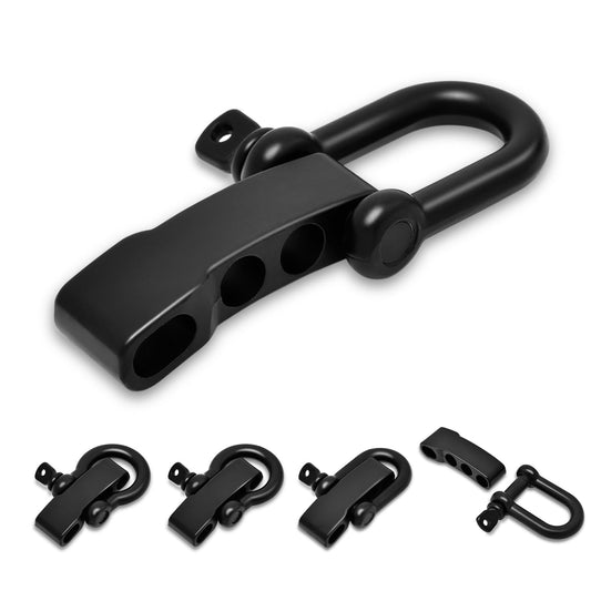 4pcs Paracord Bracelet Shackle Buckle, Metal Survival Bracelet Bow Anchor + D Ring Shackle Clasp Adjustable Screw Pin M5 for Camping, Paracord Watch Band