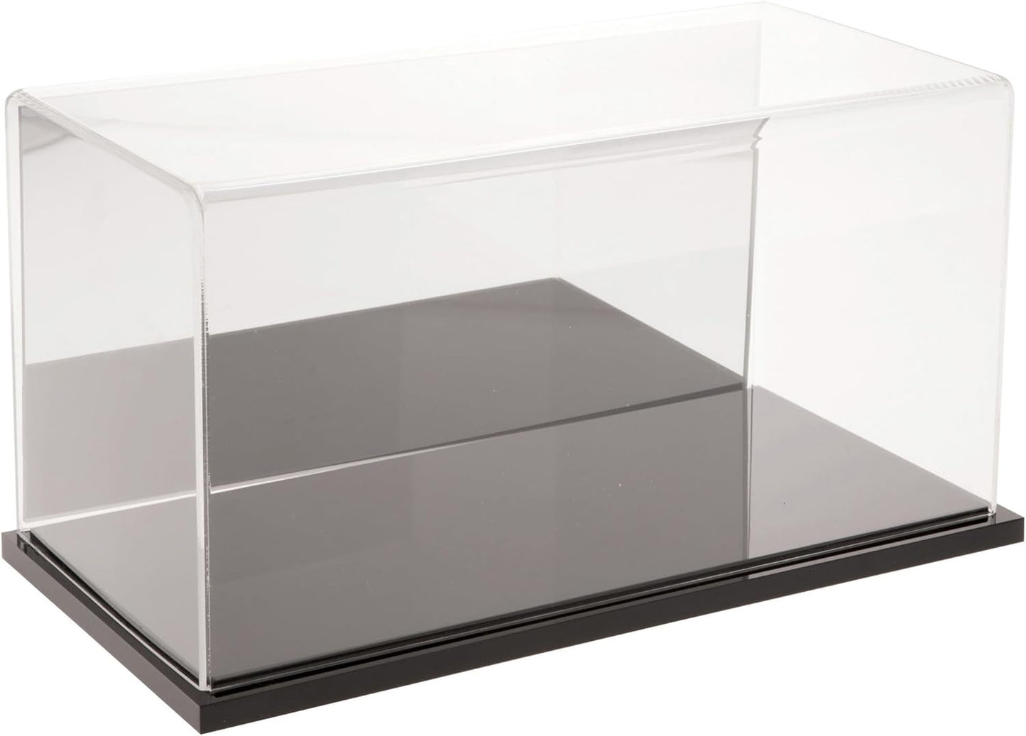 Plymor Clear Acrylic Display Case with Hardwood Base, 12" W x 6" D x 6" H