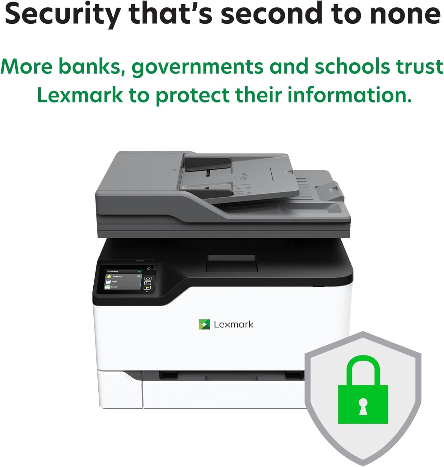 Lexmark CX331adwe Color All-in-One Laser Printer with Touchscreen, Office Scanner Copier Laser, Mobile Ready, Auto Duplex Printing & Analog Fax, Wireless, White, 26 ppm Mono/Color, 600 dpi (40N9070)