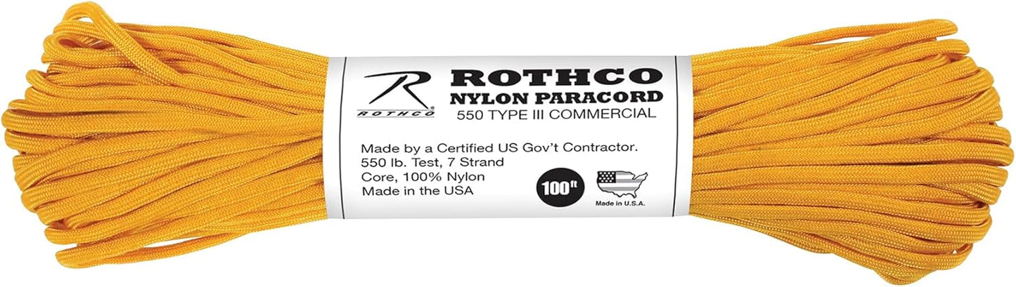 Rothco 550 Nylon Paracord, 100', Charcoal Grey