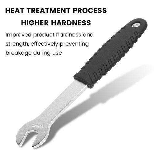 Oumers Bicycle Pedal Wrench, Long Handle Bike Pedals Spanner 15 mm Bicycle Pedal Remover Wrenchs Cycling Pedal Wrenchs for Mountain Bike Maintenance