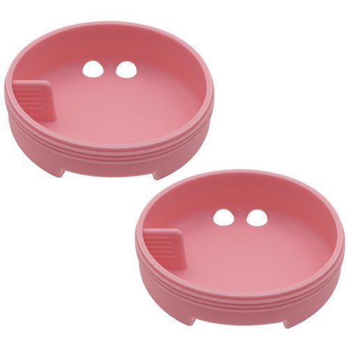 LUTQ 2-Pack Silicone Splashguard for Nalgene, Splashguard Wide Mouth for Nalgene Splash Guard 32 oz Wide Mouth Water Bottle Accessories - Sakura Pink, for Wide-Necked Bottles with 53 mm Opening