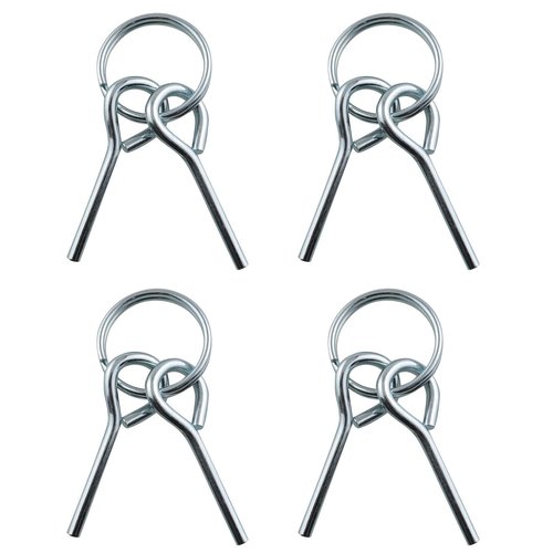 Tent Pole Rings and 2 Pins JCBIZ 4pcs Stainless Steel Rings with 2 Pins for Outdoor Camping Hiking Travel