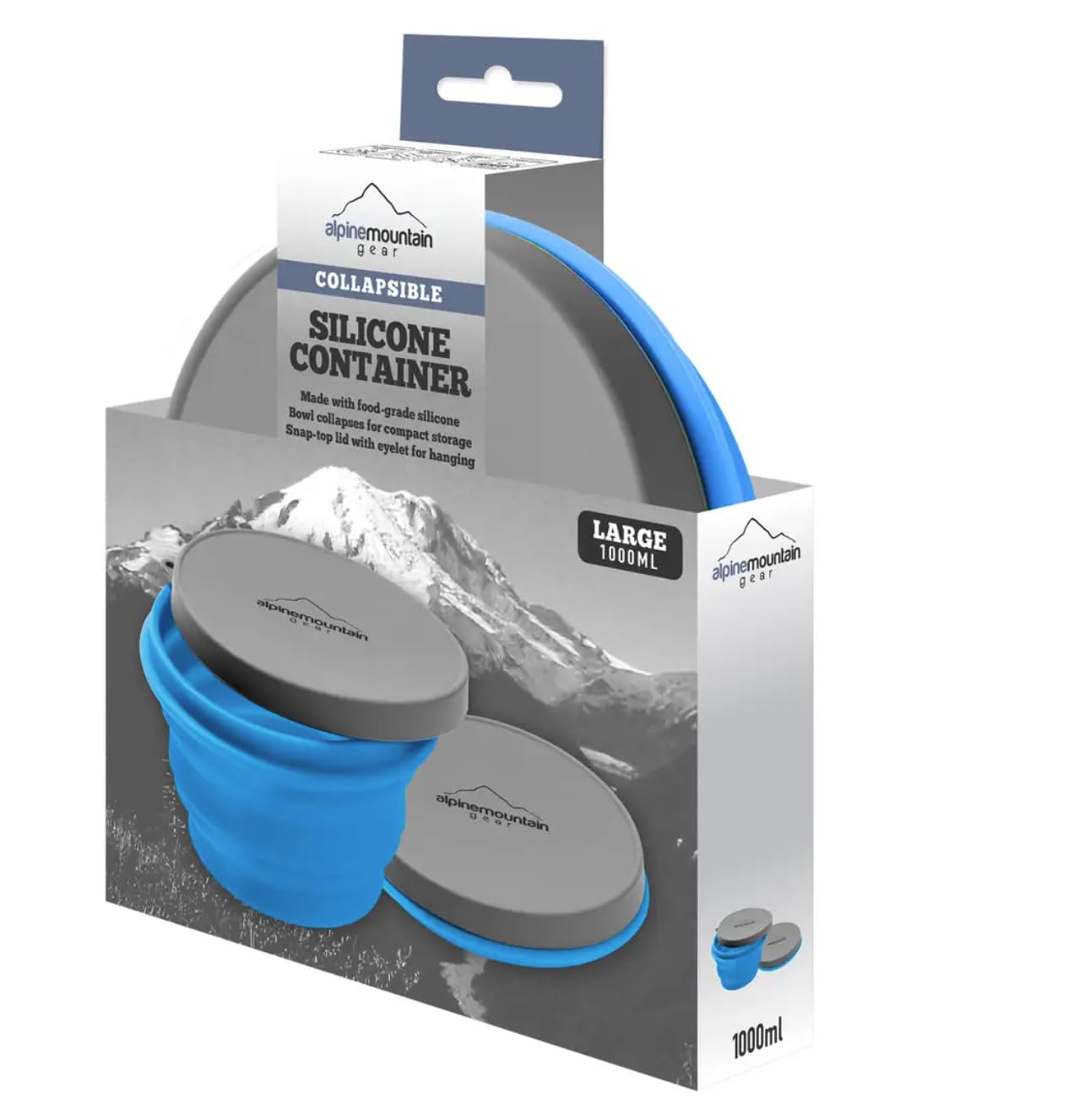 Alpine Mountain Gear 3 Pack Collapsible Silicone Bowl Bundle (Includes Small Red, Medium Green and Large Blue Bowl)