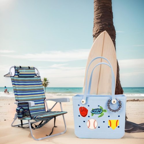 LIGHUFEIC Charms for Bogg Bag and Simply Southern Tote,Wooden Beads Accessories Charm for Beach Tote Bag-Accessories for Customizing Your Bag(independence Day)