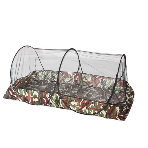Pop Up Mosquito Tent 2-Person Large Portable Foldable Pop-up Screen Tent Mosquito Camping Net Tent for Double Persons Camping Hiking Outdoor Installation-Free (Camouflage)