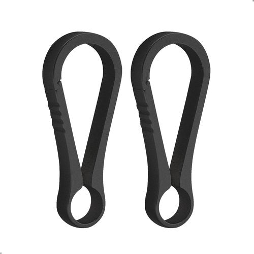 PJYTAC Black Titanium Carabiner Keychain Clip Small Key Clip Quick Release Carabiner Keychain 2PCS