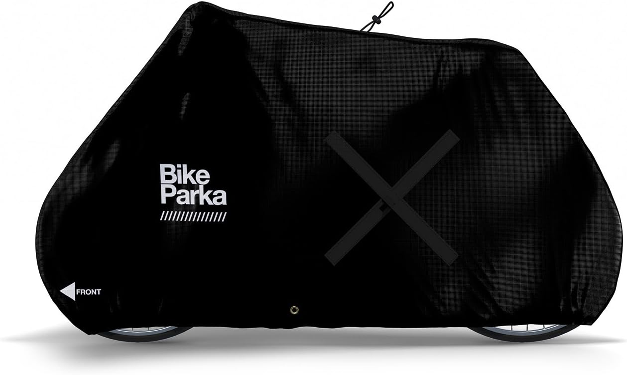 Urban Bike Cover - Waterproof & Durable with Lock-Through Panels, RipStop fabric, Adjustable for Any Bike, Attachable Stuff Sac - Ideal for Bikes in Daily Use (Ciel Blue)