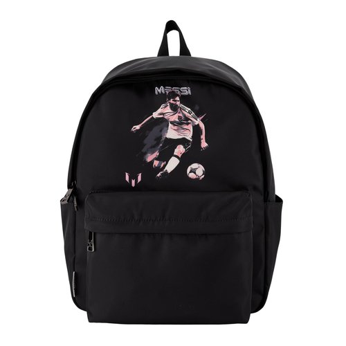 Messi Women's Lifestyle Backpack, Bookbag with Pockets & Adjustable Straps, Black, One Size