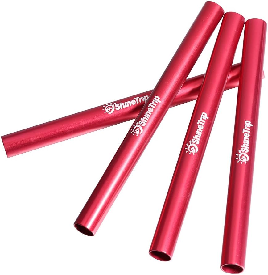 4Pcs Tent Repair Poles, Aluminium Alloy Tent Pole Replacement Tube Kit for Diameter 7.9-8.5mm Tent Poles Replacement Tent Pole Repair Kit