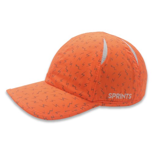 Sprints Race Day Performance Reflective Running Cap | The Lightweight, Quick Dry, Sport Hat, One Size, Unisex (US, Alpha, One Size, Neon Flash Orange)