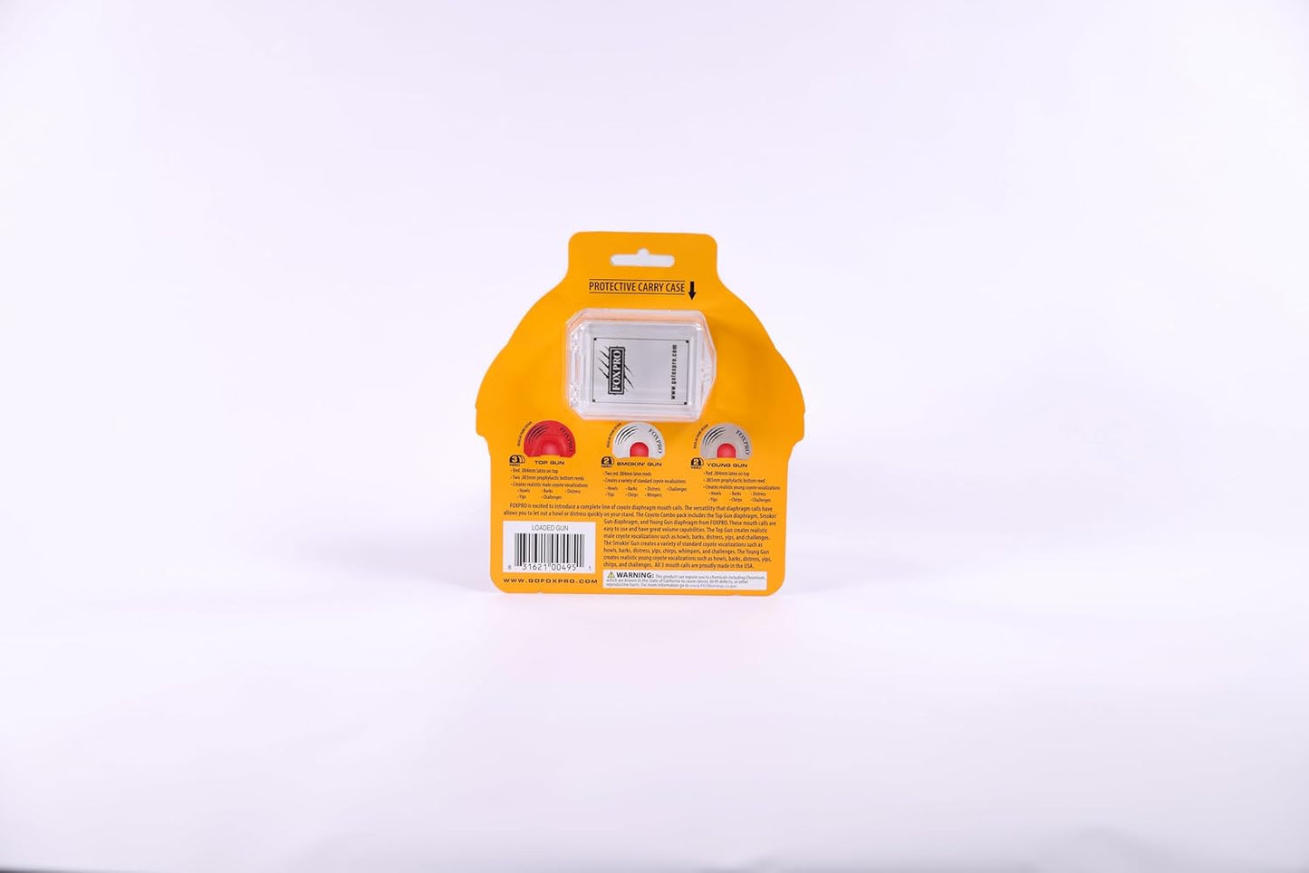 FOXPRO Loaded Gun Predator Mouth Call Combo For Coyote Hunting Includes 3 Diaphragm Mouth Calls