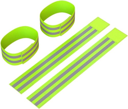 High Visibility Reflective Ankle Bands (4-Pack) | Safety Gear for Jogging, Cycling & Walking