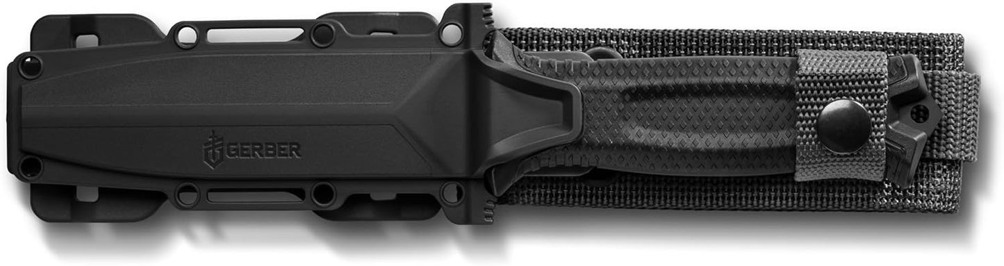 Gerber Gear StrongArm Knife - Fixed Blade - Tactical Knife for Survival Gear - Full Tang, 420HC Steel Blade - Camping Survival Knife - Made in USA - Plain edge, Coyote Brown