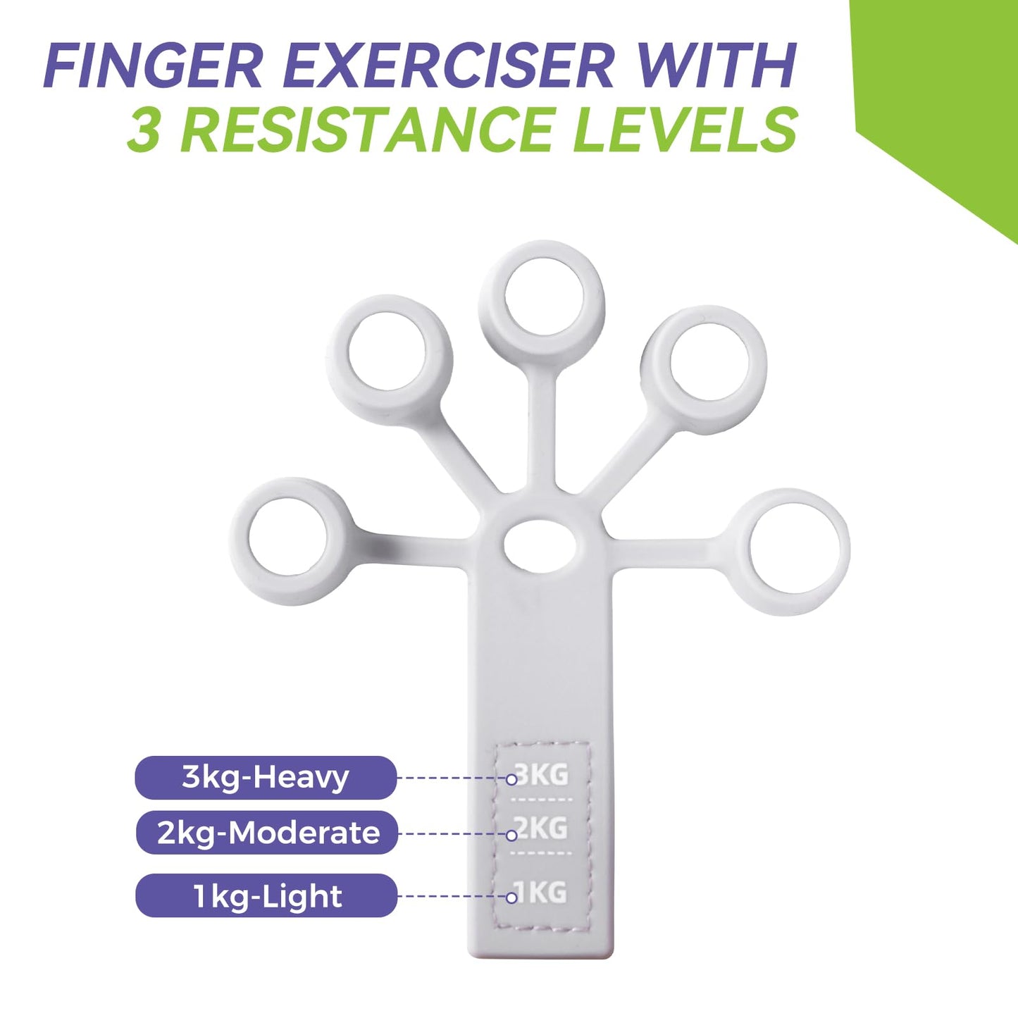 FAMJOALE Forearm and Grip Strength Trainer, Finger and Hand Gripper Strengthener, Wrist and Hand Exercisers for Strength with 3 Levels, Relieve Pain Arthritis (Grey)