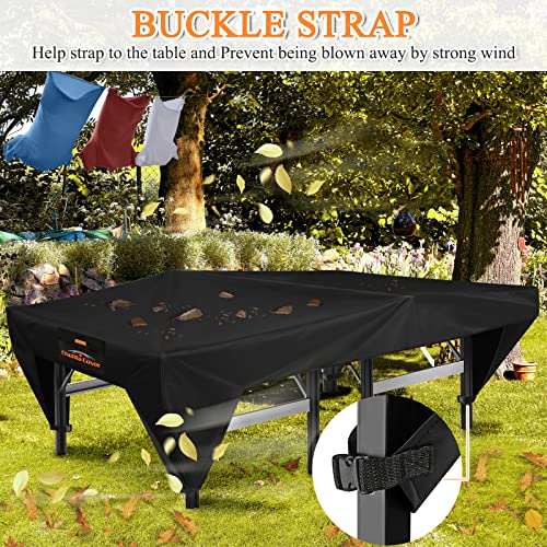 Outdoor Waterproof Ping Pong Table Cover - Flat Design, 420D Oxford Fabric