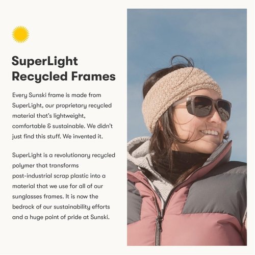 Sunski Couloir - Polarized Recycled Alpine Sunglasses (Matte Mist Amber)
