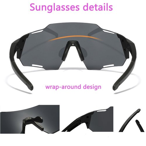 SOIAODRAH Polarized Sports Sunglasses,Lightweight Sun Glasses with UV Protection for Driving Fishing Cycling Golf