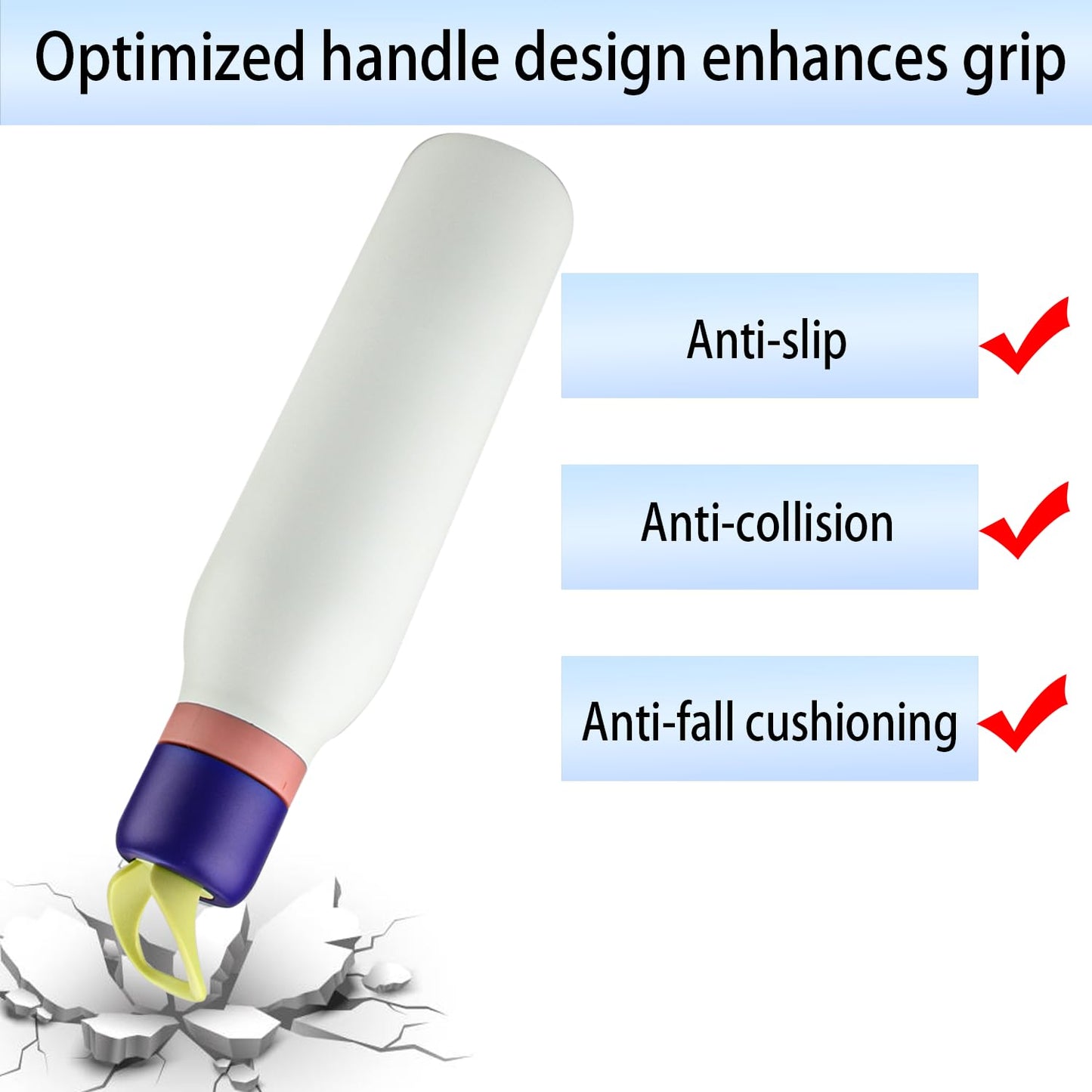 Generic 2 pcs Water Bottle Handle for Owala FreeSip Twist, 24 oz, Sports, Travel, Daily Use, Polycarbonate, 2 Count