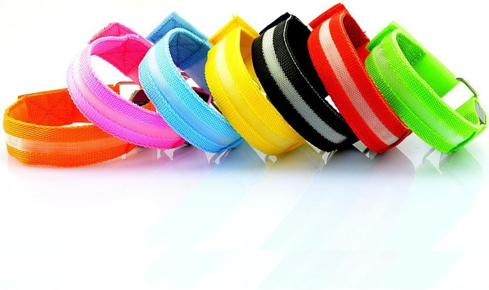 Fashion&cool LED Slap Band, USB Rechargeable Light Up Sport Armband, Glow in The Dark Adjustable Bracelets for Men&Women, Night Safety Lights for Running, Jogging Cycling, Hiking