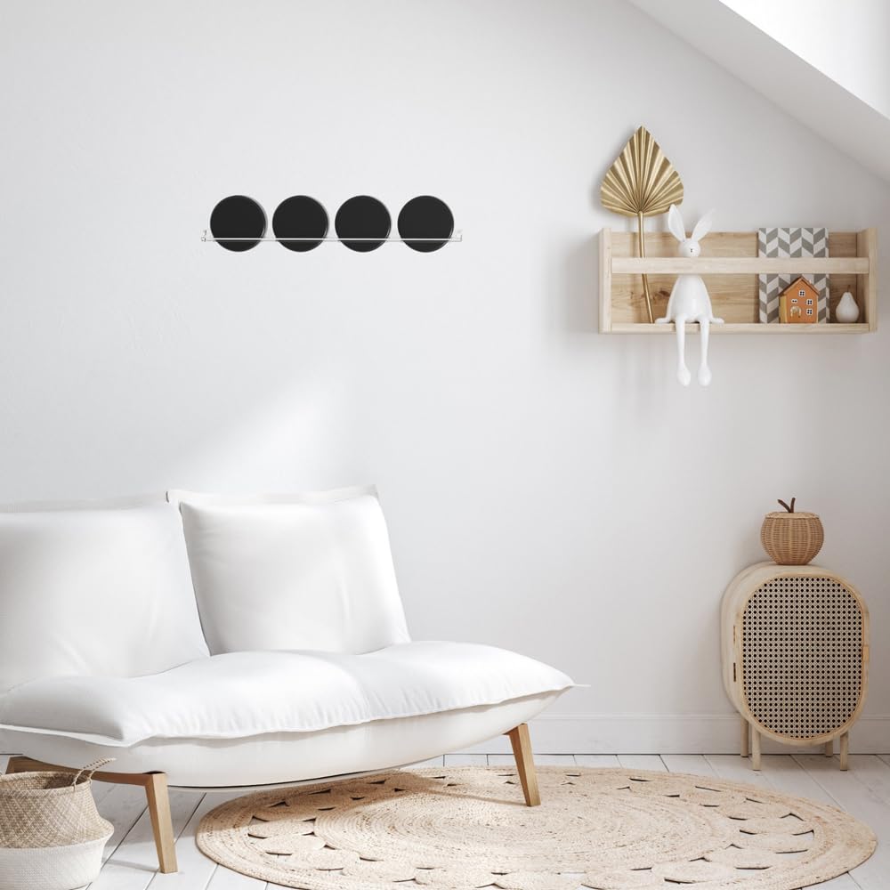 FEYRUN Clear Hockey Pucks Wall Display for 4 Pucks, Premium Acrylic Showcase for Autographed Souvenir Memorabilia