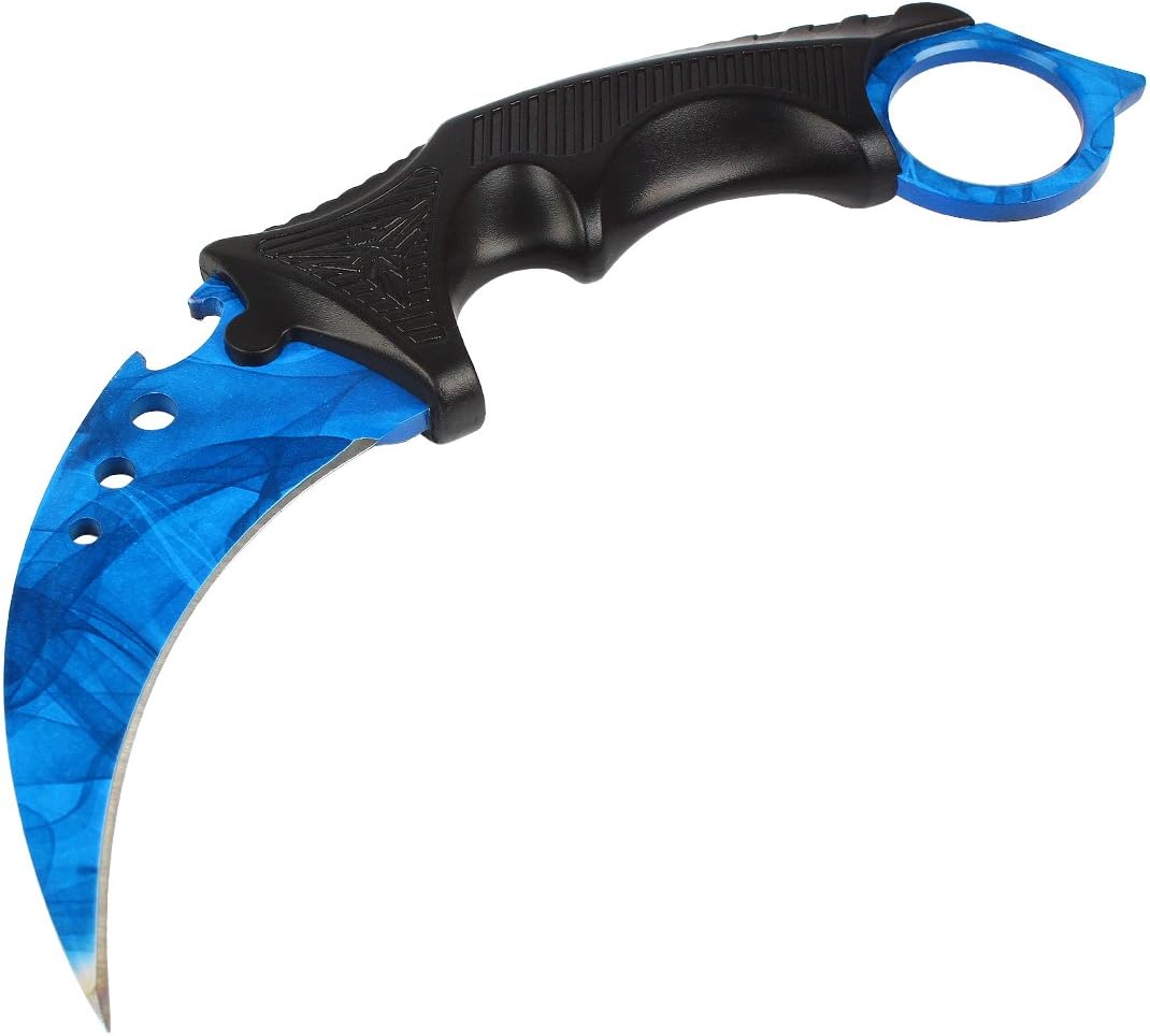 Andux Karambit with Holes Camping Hunting Tool with Cord ZD-02 (Grass Green)