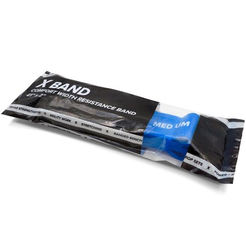 Meister X Band Comfort-Width 41" x 2" Resistance Bands - X-Wide Premium Loop Bands - Medium/Blue