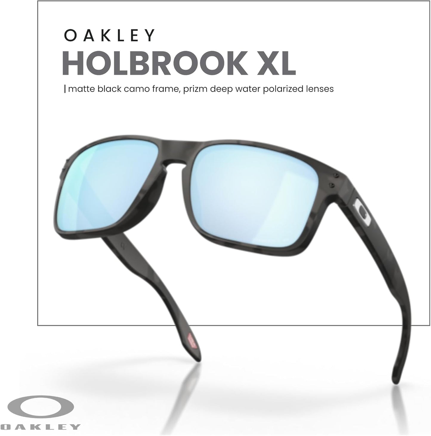 OAKLEY Holbrook OO9102 Square Sunglasses for Men+ Bundle Accessory Leash Kit, Microfiber Pouch