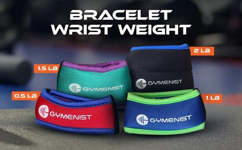GYMENIST Wrist Weights Running Stylish Bracelet Pair of Weights Set of 2 Jogging Cardio Weight to Strengthen The Hands Forearm