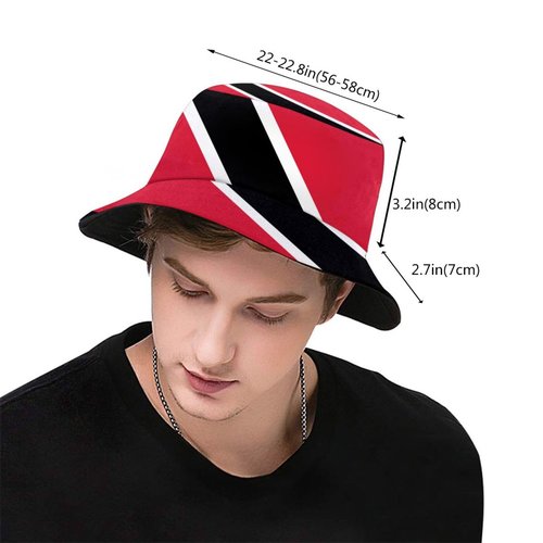 Cute Trinidad and Tobago Flag Bucket Hats Fashion Sun Cap Summer Outdoor Fisherman Cap for Adults Women Men