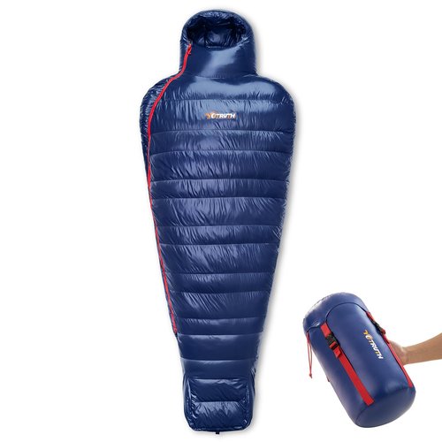 Yotruth Lightweight Down Mummy Sleeping Bag with 650-FP Duck Down, Ideal for Camping and Backpacking, Durable Ripstop Nylon, Comfortable Footbox, 20°F, 2024