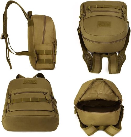 CREATOR 10L Mini Backpack Military MOLLE Tactical Backpack Rucksack Travel Daypack Gear Assault Pack