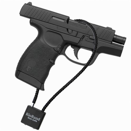 RioRand Keyed Cable Gun Locks Simple Operation 15" Compatible with Pistols, Handguns, Rifles, and Shotguns,Storage for Firearm Locking and Safety 1PC