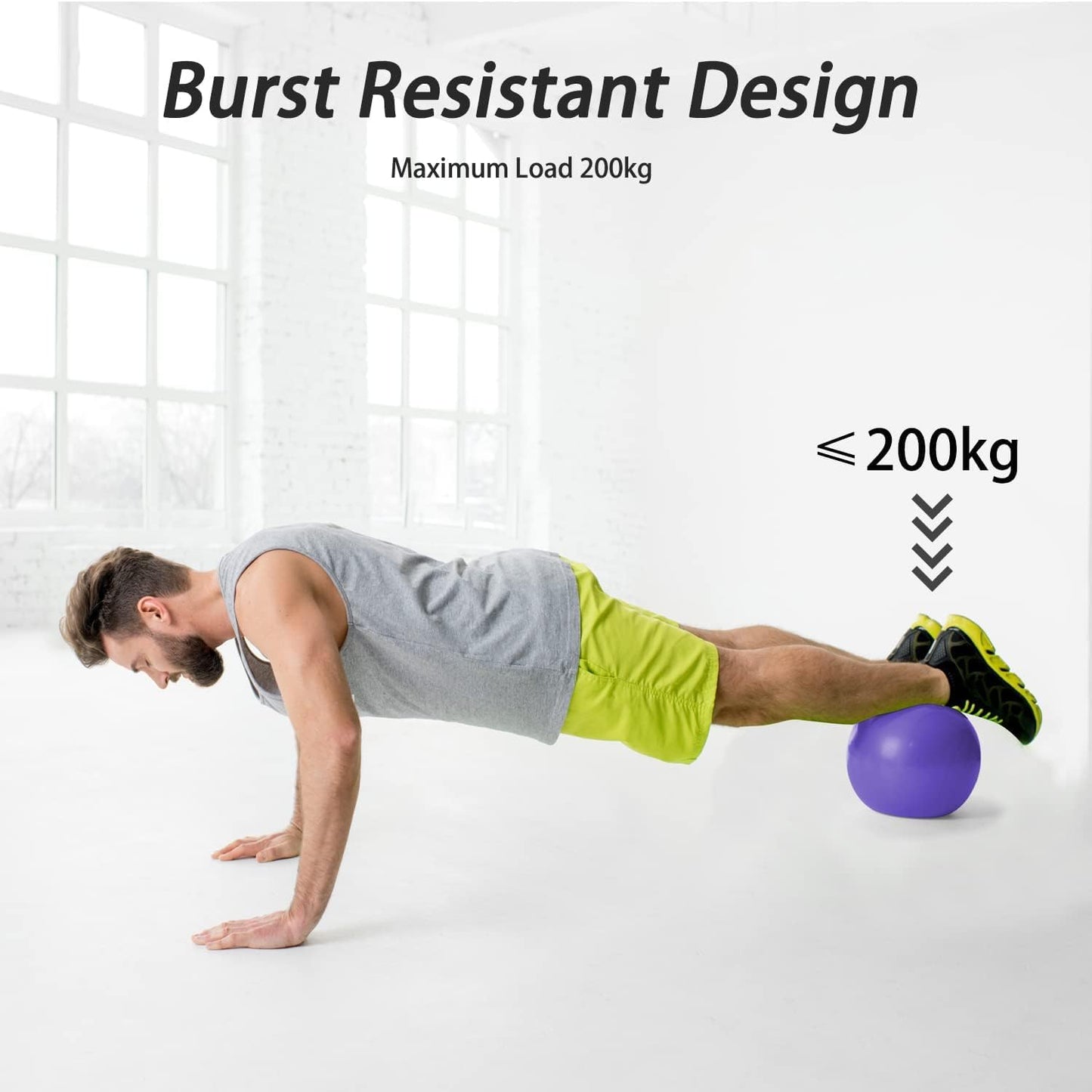 FITMIND Pilates Ball - 10 Inch Core Ball for Yoga, Stability, Fitness, Ab, Core Workout & Physical Therapy - Purple