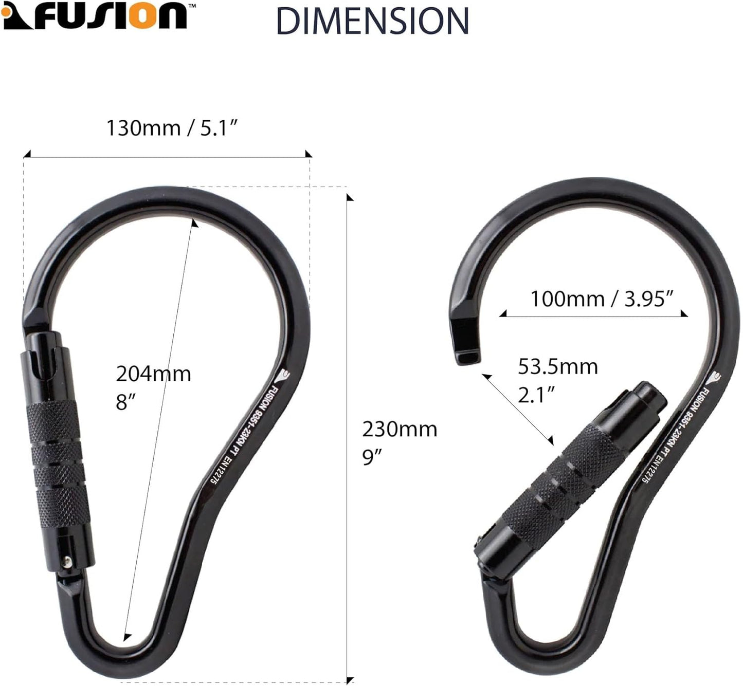 Fusion Climb Prima Alumn Auto Lock Ladder Hook Carabiner