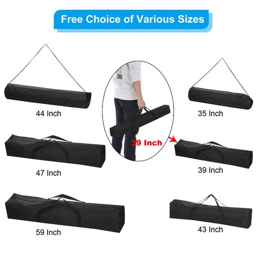 PATIKIL 55 Inch Camp Chair Replacement Bag, Nylon Foldable Carrying Bag Zippered Bag with Shoulder Strap for Camping Tent Travel, Black