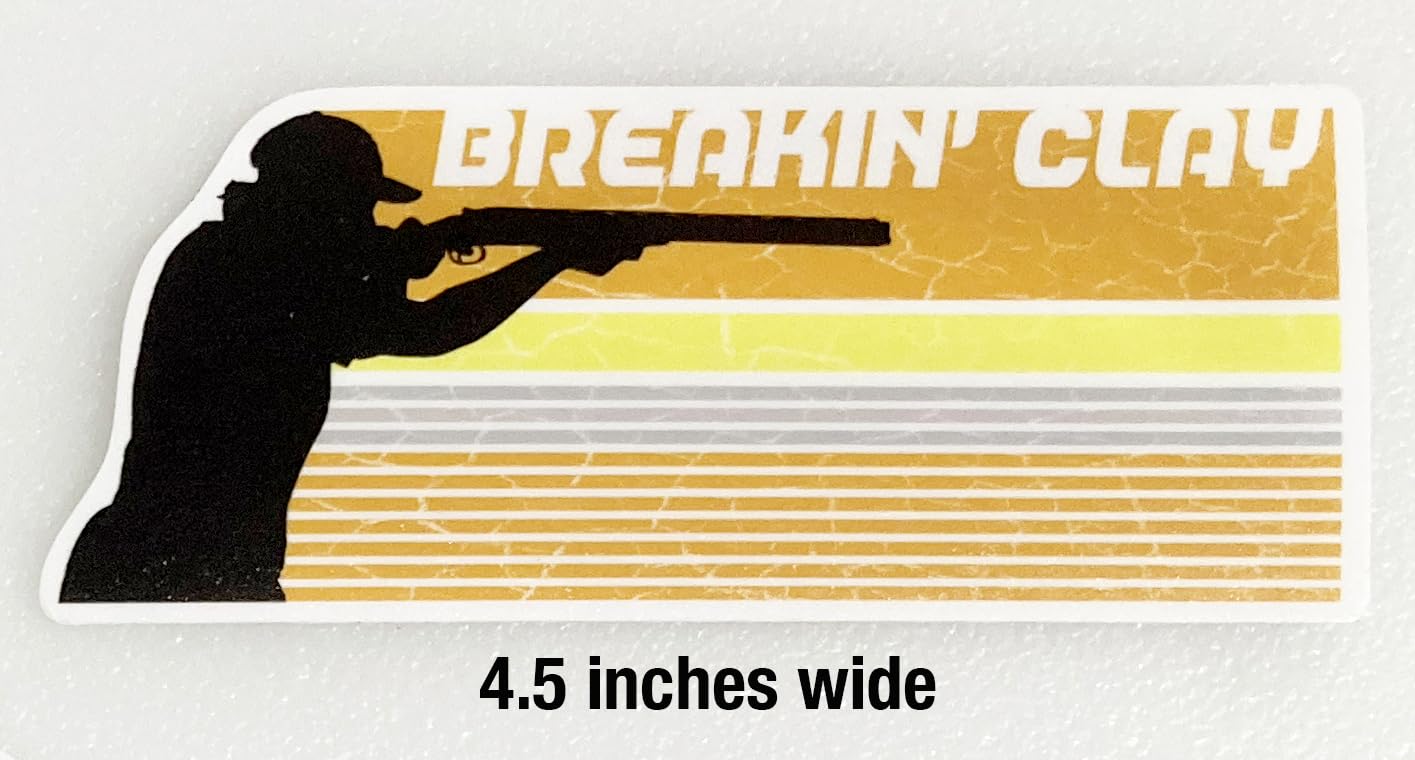 Generic Clay Target Shooting Stickers - Waterproof Stickers for Trap, Skeet, Sporting Clays, Five Stand