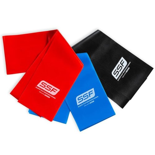 Serious Steel Fitness Flat Resistance Bands for Upper and Lower Body Strength Training and Exercise. (4" x 5 Feet) - Intermediate Set (Medium, Heavy, X-Heavy)